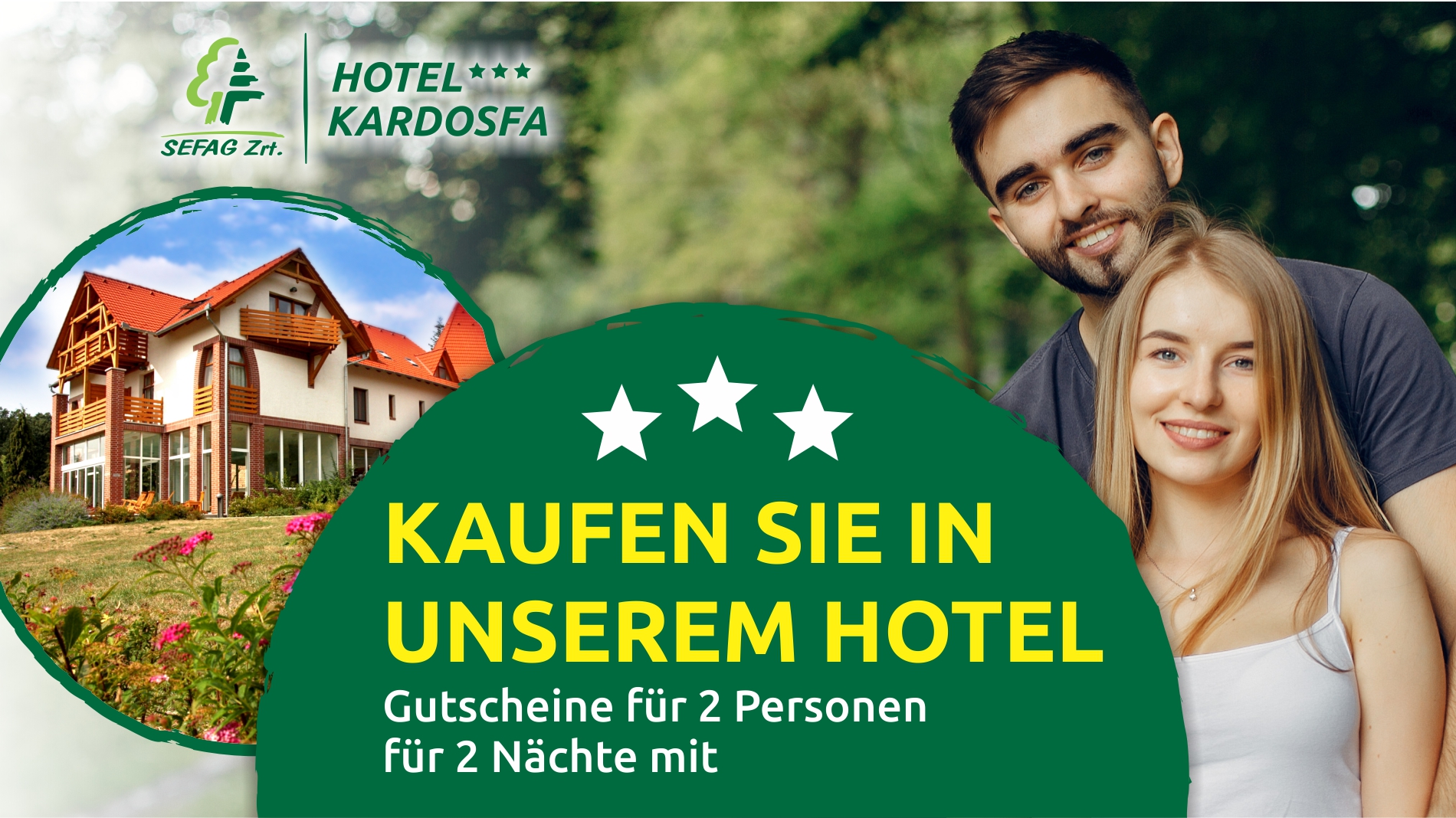 Wellness Entspannung im Stil des Kardosfa Hotels – langfristiger Gutschein